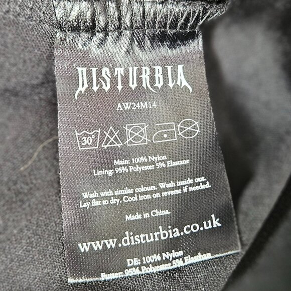 Disturbia Chrysanthi Applique Mini Dress Black Gold Floral Women's Size 14 - Picture 8 of 9